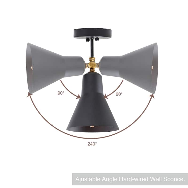 Carbon Loft Merida Adjustable Black 1-light Wall Lamp Sconce - W6.3"x H9.5"x E9"