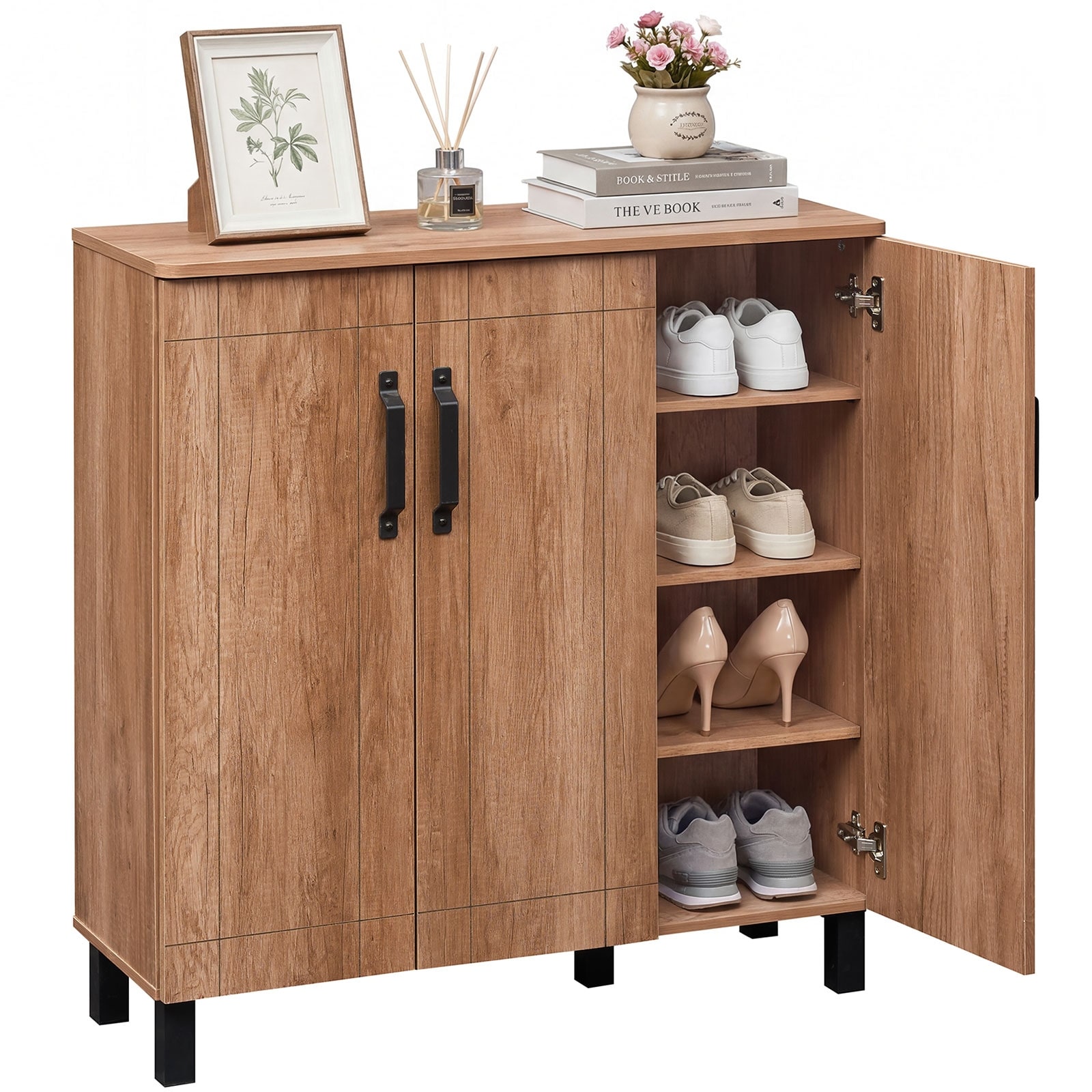 Gymax-5-Tier-Shoe-Storage-