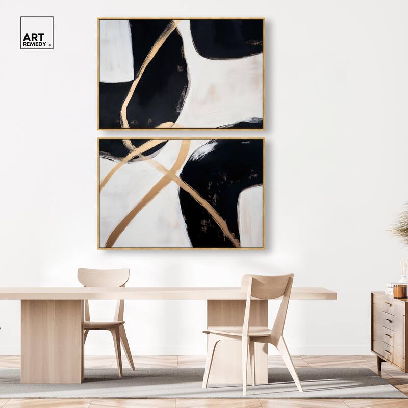Rhythm of Contrast Canvas Set of 2 by Art Remedy