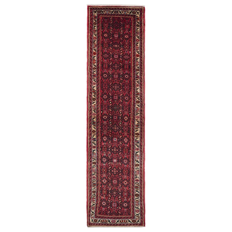 ECARPETGALLERY Hand-knotted Andelz Red Wool Rug - 2'6 x 10'0