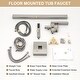 preview thumbnail 5 of 16, Freestanding Bathtub Faucet Waterfall Tub Filler Brushed Nickel Floor Mount Brass Bathroom Faucets with Hand Shower