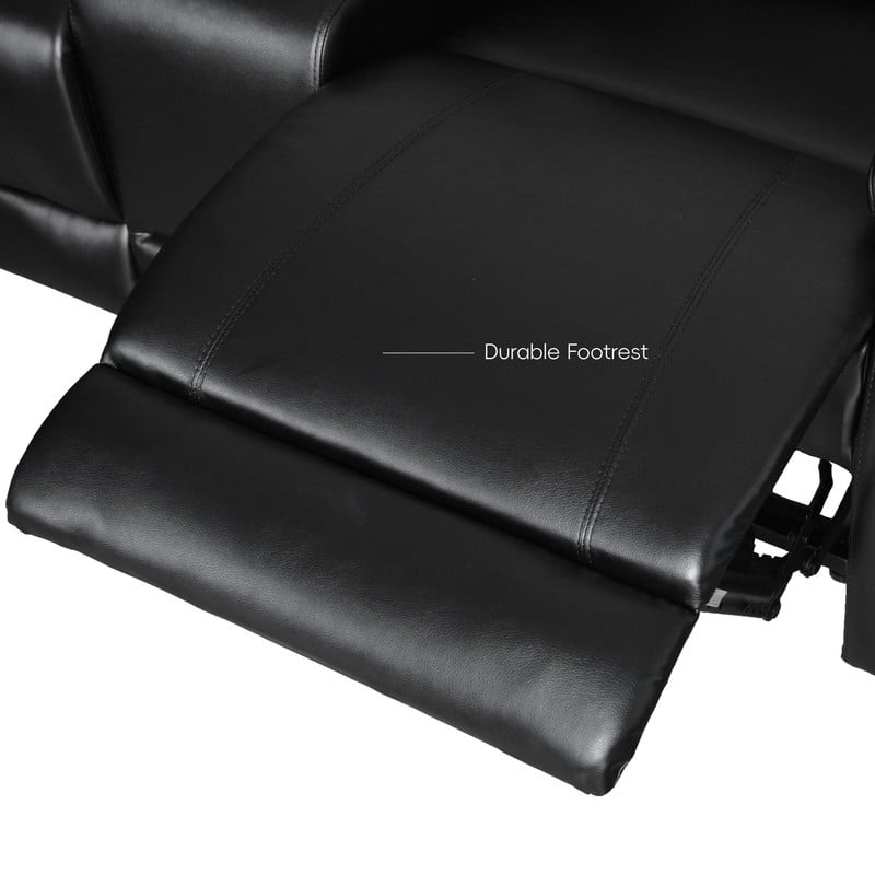 109" W Modern Contemporary Faux Leather 7 Piece Sectional Recliners