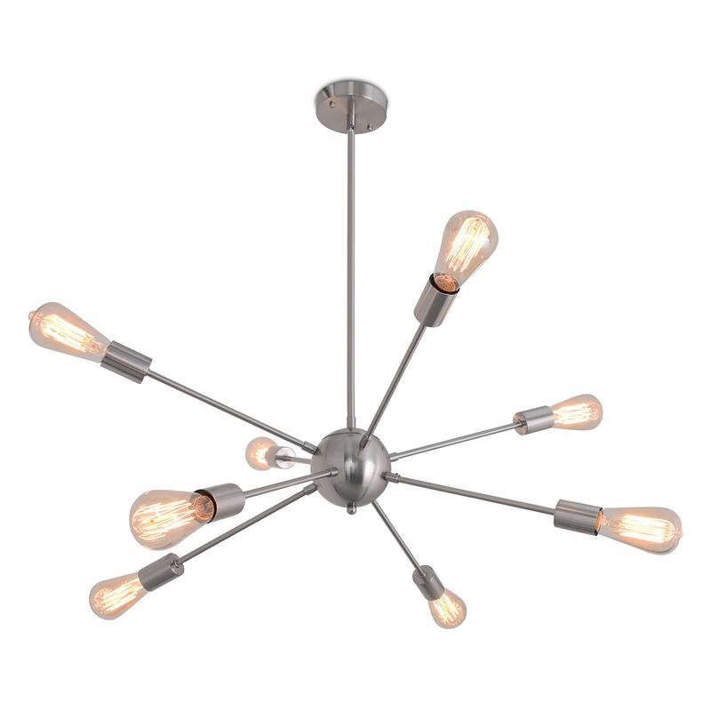 8-Light 23.54-inch Sputnik Chandelier Light for Bedroom Living Room
