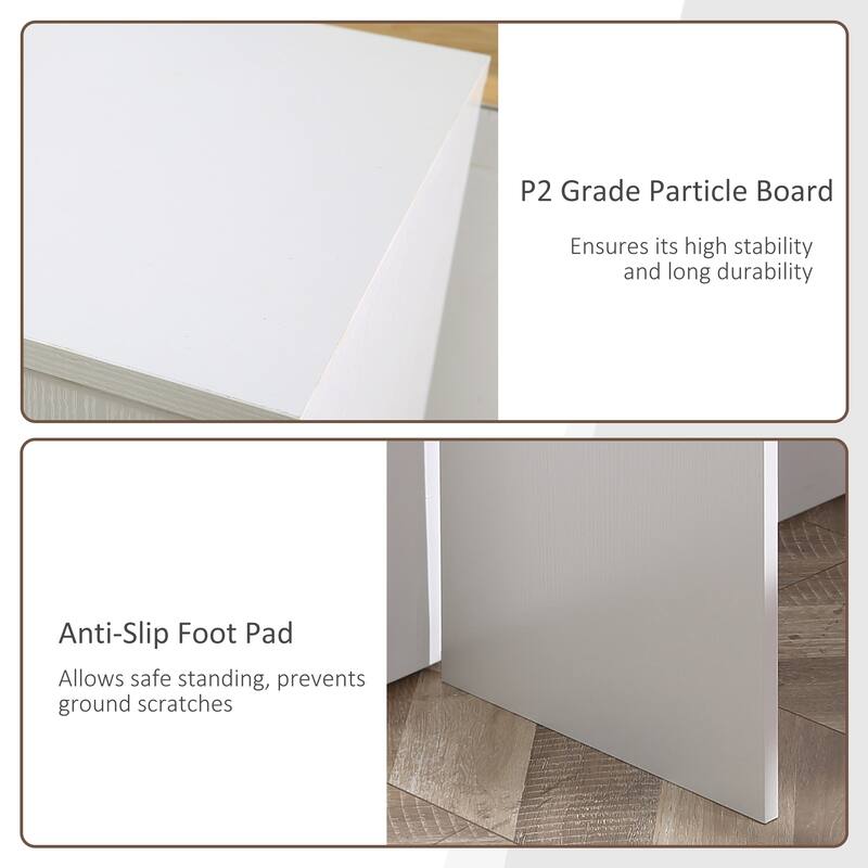 L Shaped Computer Desk, 180 Rotating Corner Desk with Storage Shelves, Drawer and Cabinet