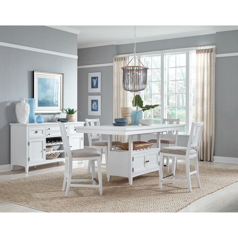 Magnussen Home Heron Cove Chalk White And Dovetail Grey Buffet - 66''W x 19''D x 36''H