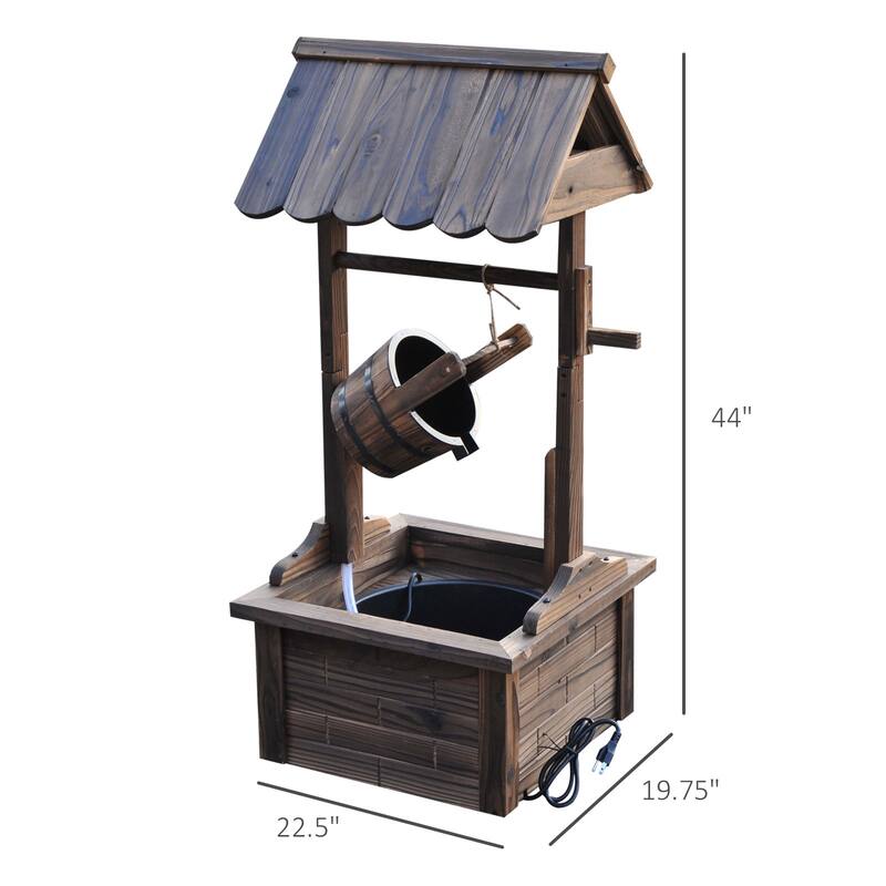 Accent Rustic Wishing Well Fountain