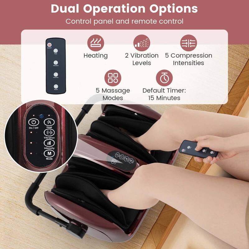Costway Foot & Calf Massager Vibration Compression Electric Leg - See Details