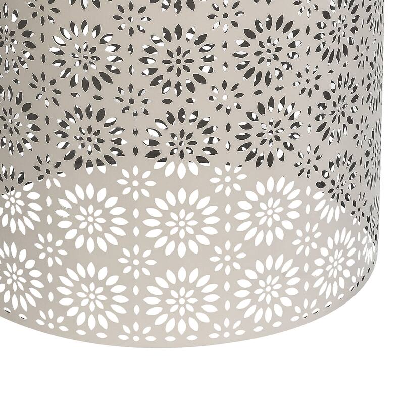 Adeco Set of 2 Round Metal Nesting Side End Tables Set - set of 2