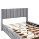 preview thumbnail 7 of 15, Full Size Upholstered Platform Bed with Headboard,Storage Drawers in Footboard
