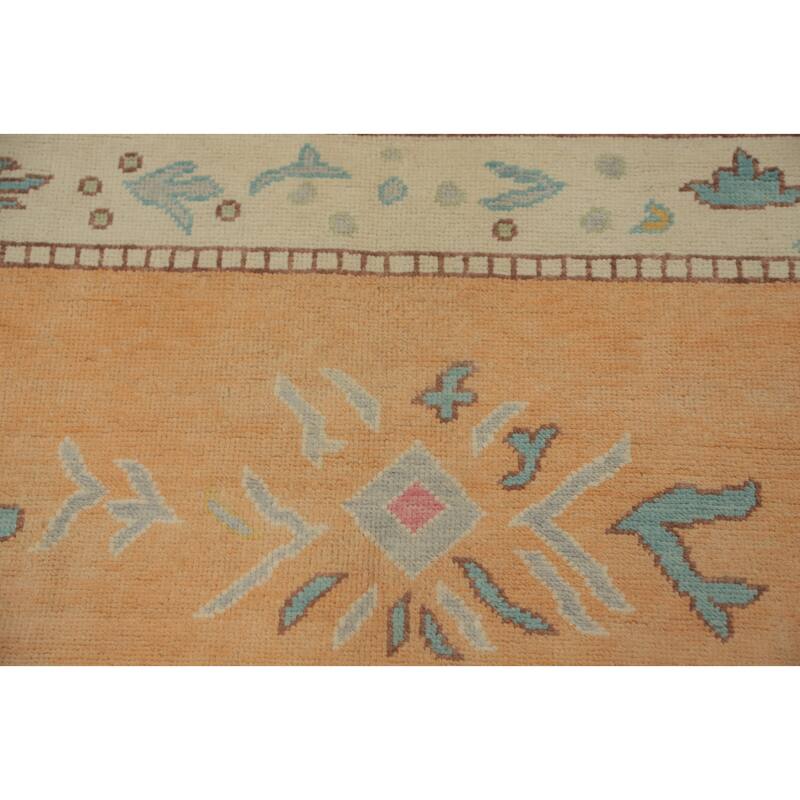 Vegetable Dye Geometric Gabbeh Turkish Large Rug Handmade Wool Carpet - 13' 10'' X 10' 5''