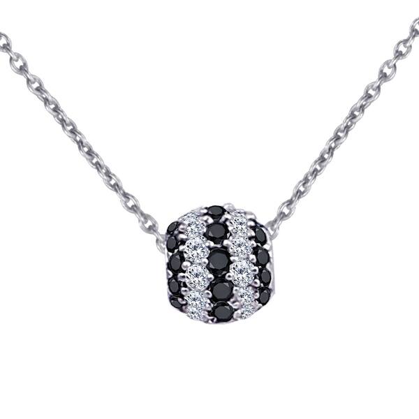 Shop Cubic Zirconia Sterling Silver Round Short Pendant By Orchid Jewelry On Sale Overstock 25970126