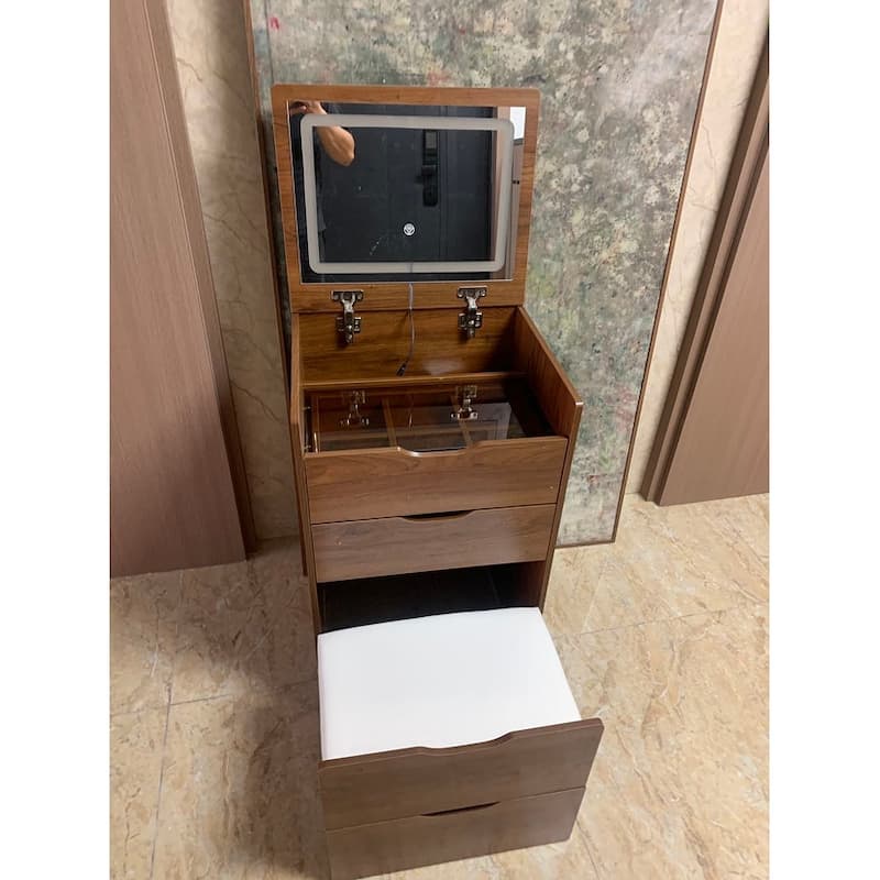 Makeup Vanity Desk with Hidden Panel