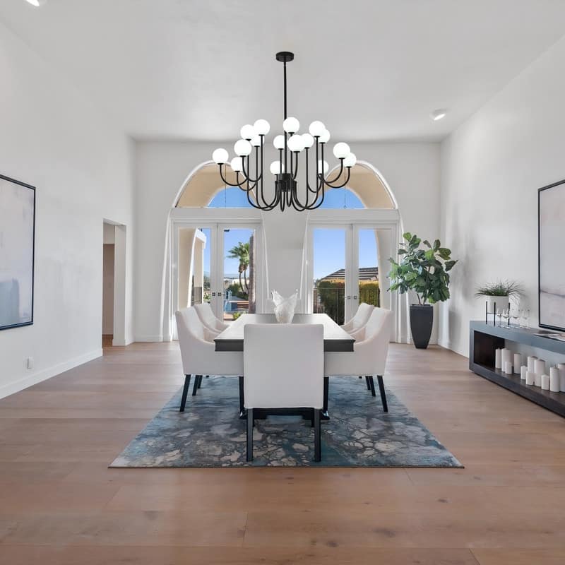 16 Lights Black Sputnik Chandelier 49in Modern Chandelier Mid Century Chandelier with Milk Glass Globe Shades - 36.61