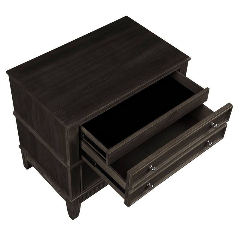 3-Drawer Natural Nightstand