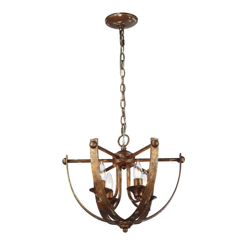 Wry Lighting Victoria 4-light Pendant in Heirloom Gold - 4 Light Pendant