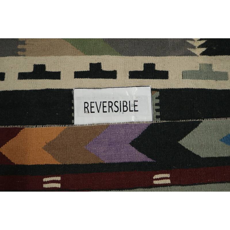 Hand Woven Oriental 100% Wool Carpet Southwestern Tribal Multi-Colored Kilim Area Rug - 11' 6'' X 11' 6''
