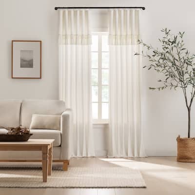 Mercantile Lucinda Light Filtering Ringed Window Curtain Panel