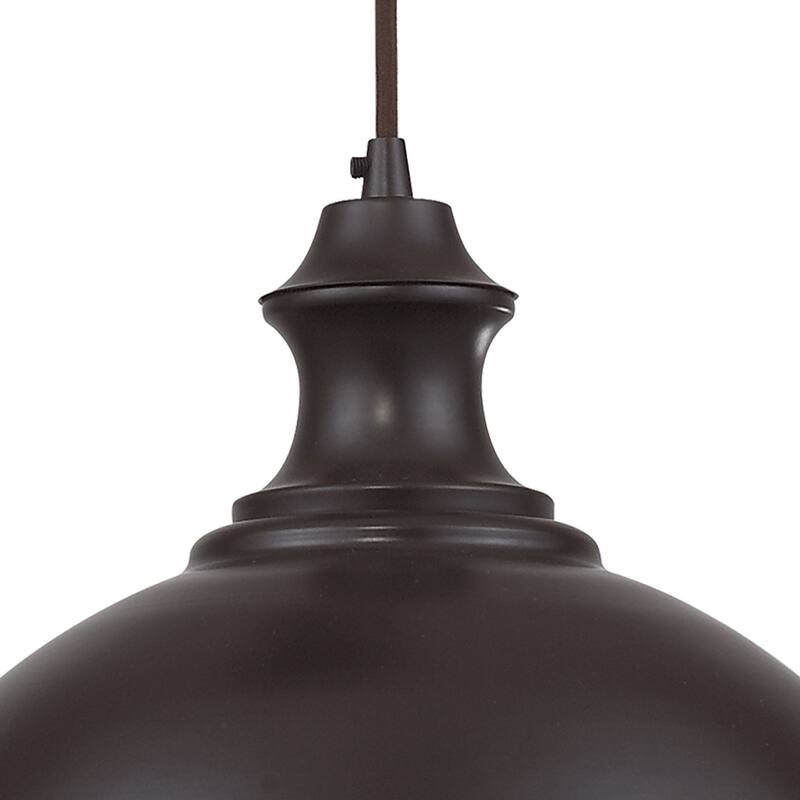 Elk Home Farmhouse Oil Rubbed Bronze Finish With Metal Shade Pendant
