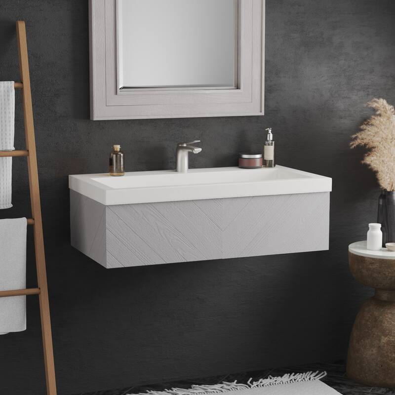 36" NativeStone Trough Drop-in Rectangular Bathroom Sink - 36" x 19" x 5"