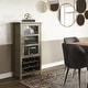 preview thumbnail 12 of 16, WYNDENHALL Franklin 12-Bottle SOLID WOOD 22 inch Wide Contemporary High Storage Wine Rack Cabinet - 22 W x 17 D x 50 H Distressed Grey