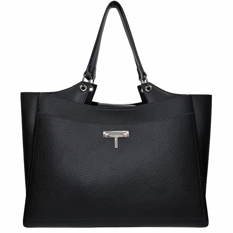 T Tahari Beekman Tote Bag - Black Pebble