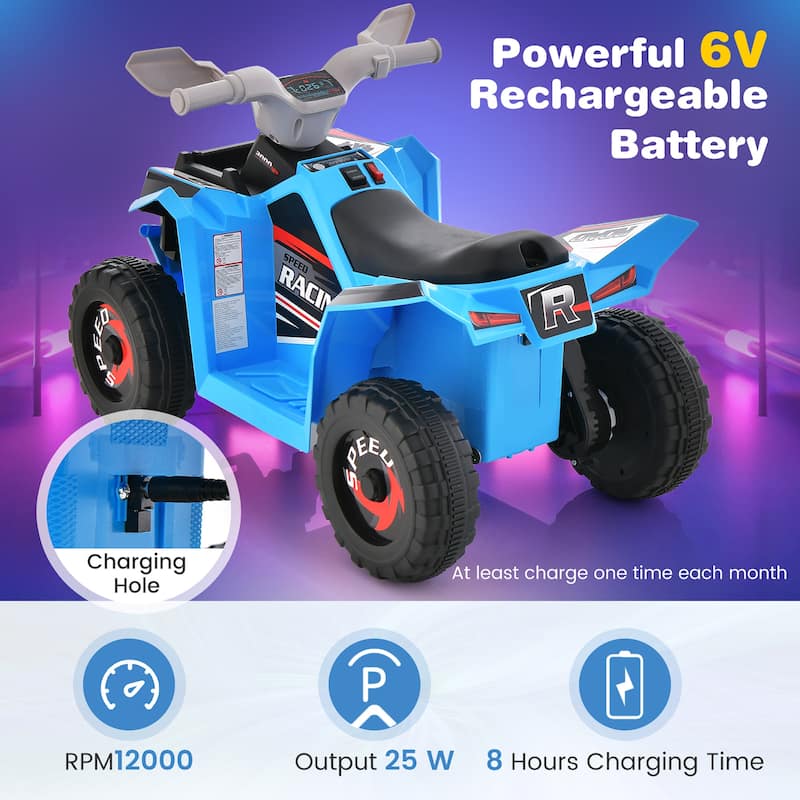 Gymax Kids Electric Ride On ATV Toy 6V Battery Powered Electric