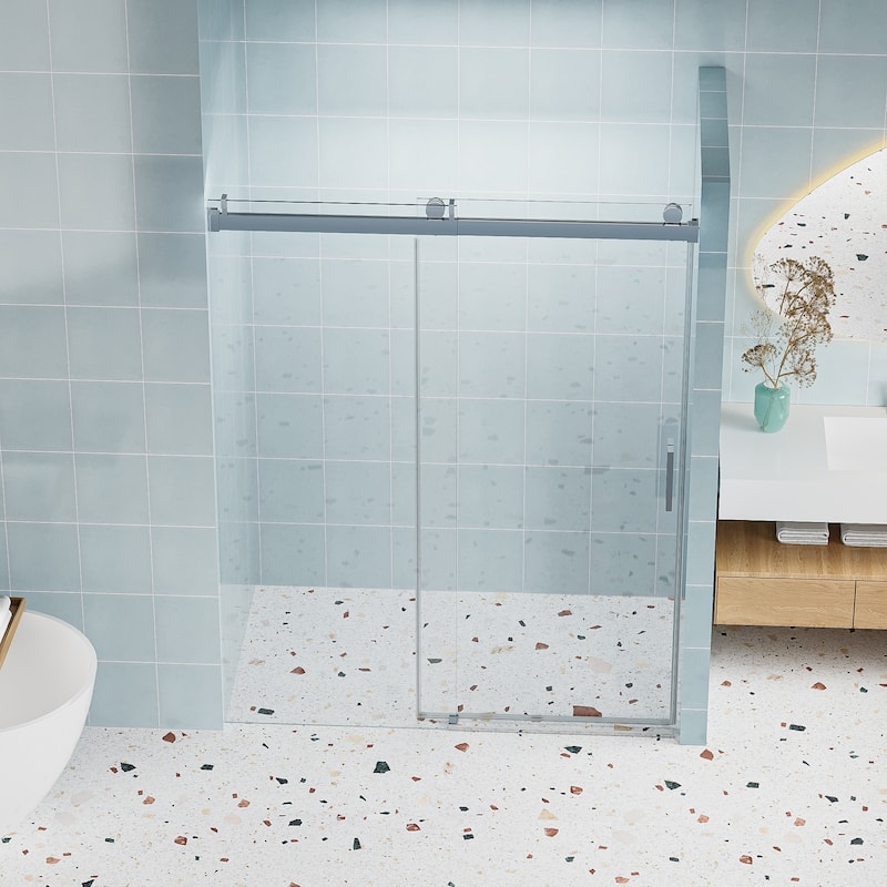 60" x 76" Single Sliding Frameless Soft-closing Shower Door - 60" x 76"