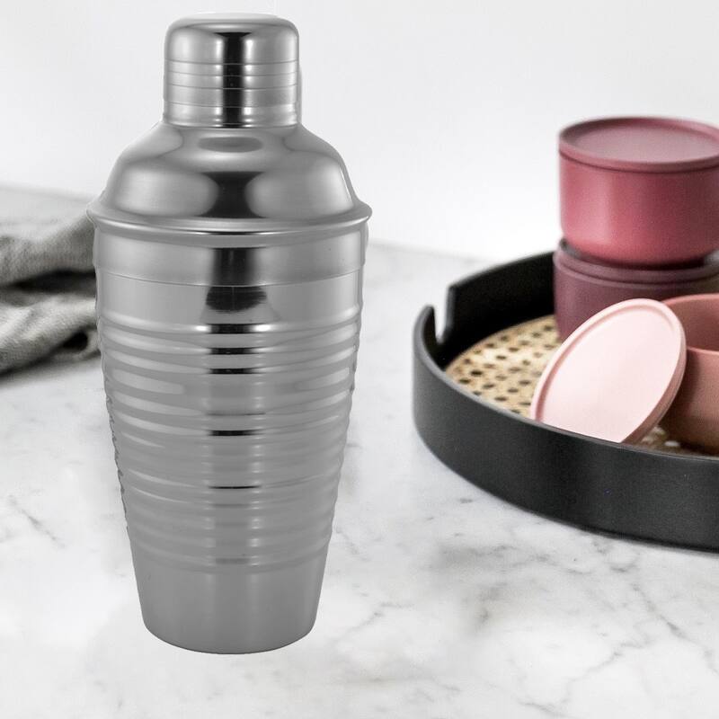 Sol Living Deluxe Stainless Steel Cocktail Shaker with Strainer