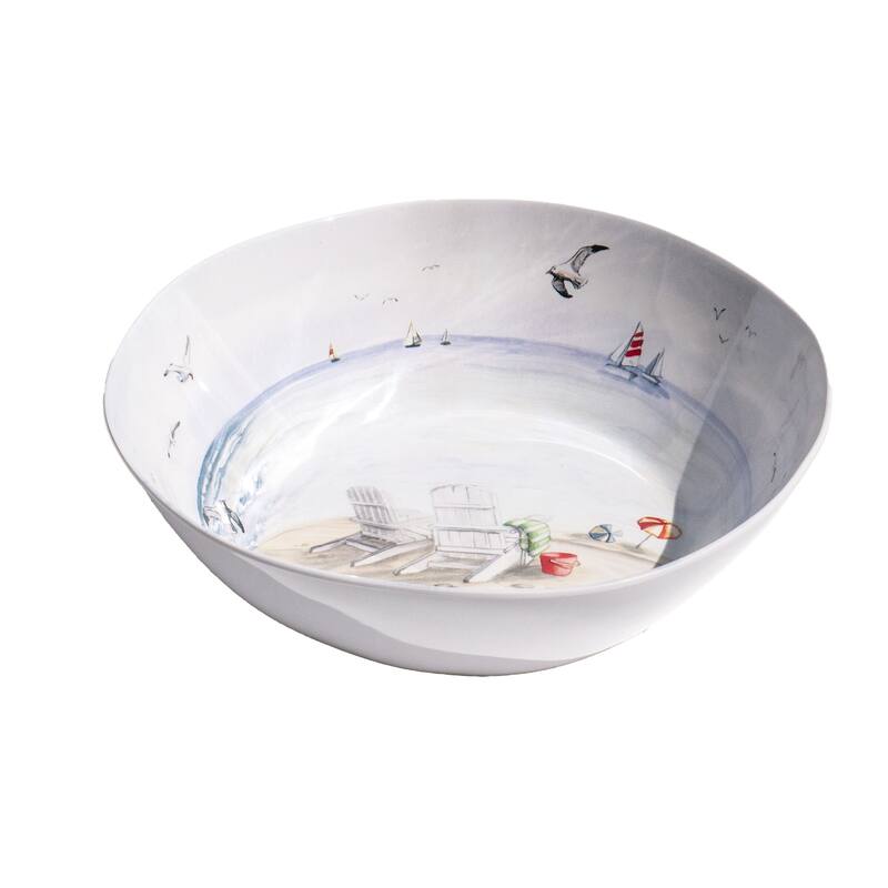 Abode Homewares by TarHong By the Shore Serve Bowl, 11.9", 142 oz - White