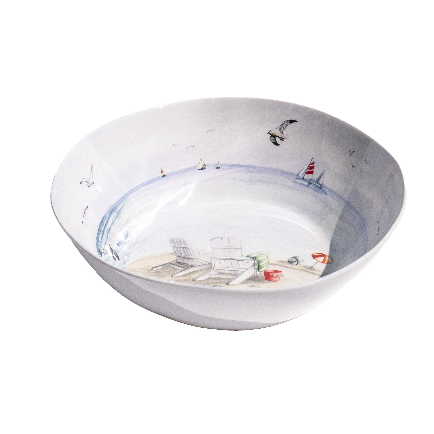 Abode Homewares By the Shore Melamine Serving Bowl - White - 11.9"