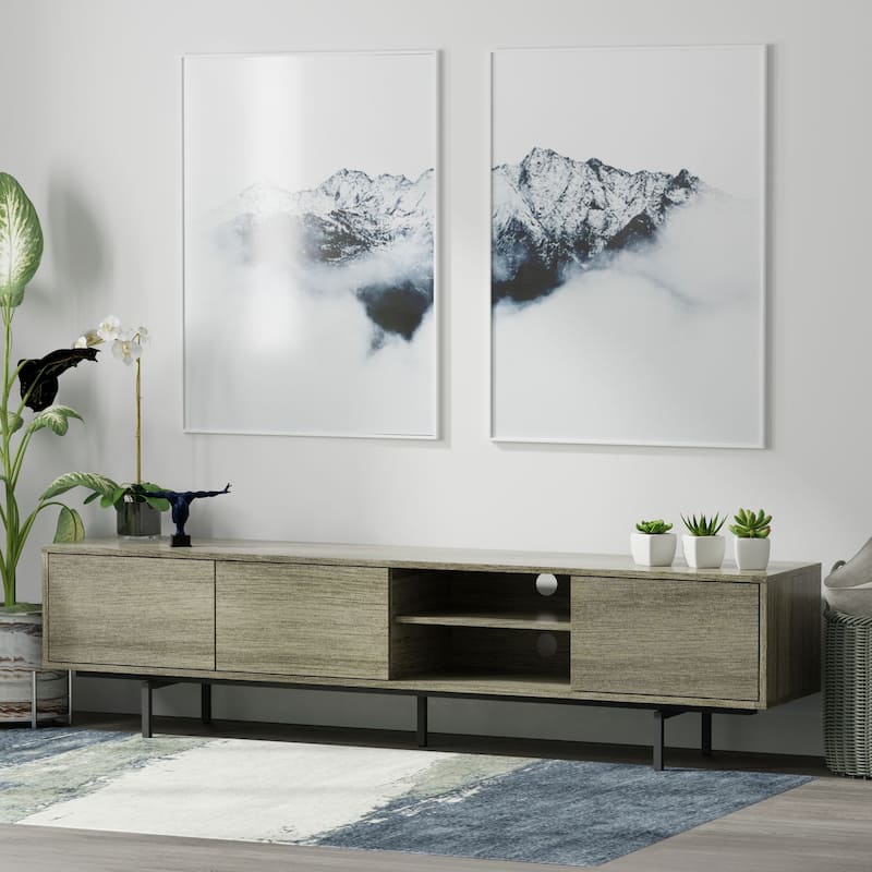 Glenwillow Home Atlas 78" x 20" Lowboy Mid-Century Modern TV Stand Console