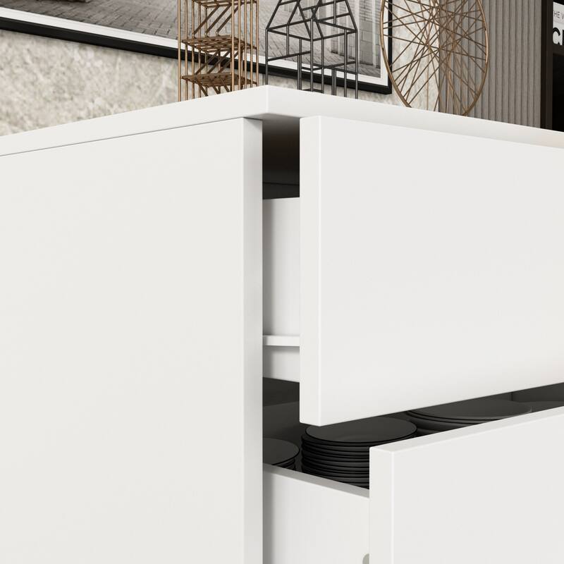 5-drawer Storage Chest Bedroom Nightstand Gadgets Cabinet