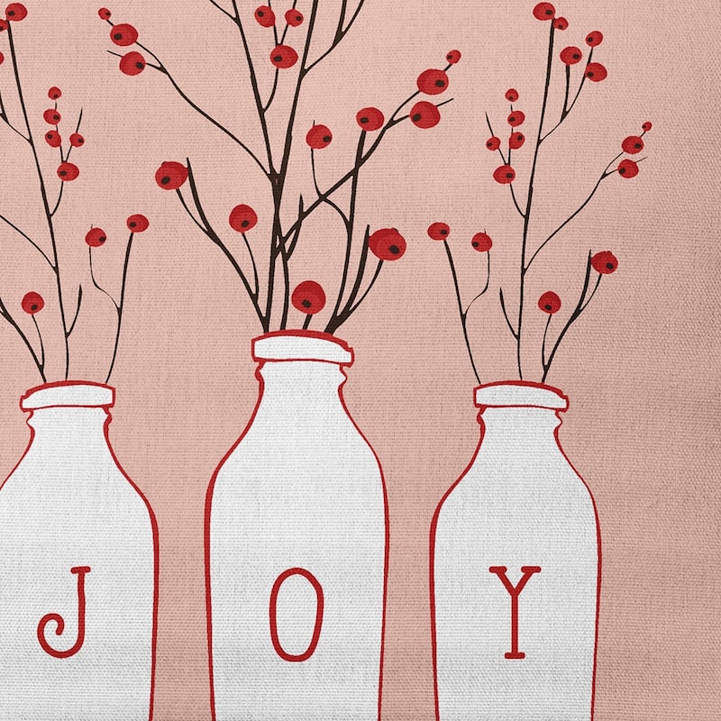 Joy Christmas/Winter Decorative Throw Pillow