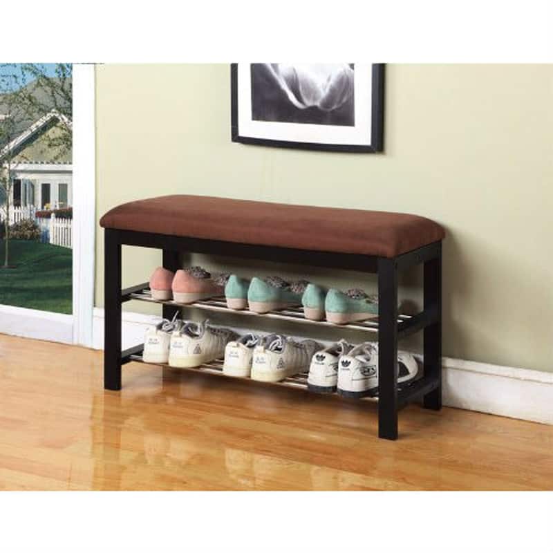 Daily Boutik Hallway Entry Bedroom Storage Bench Shoe Rack Organizer - 14" x 34" x 5"