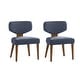 preview thumbnail 42 of 40, HULALA HOME Hipolito Mid Century Modern Ergonomic Dining Chair with Solid Wood Legs Set of 2