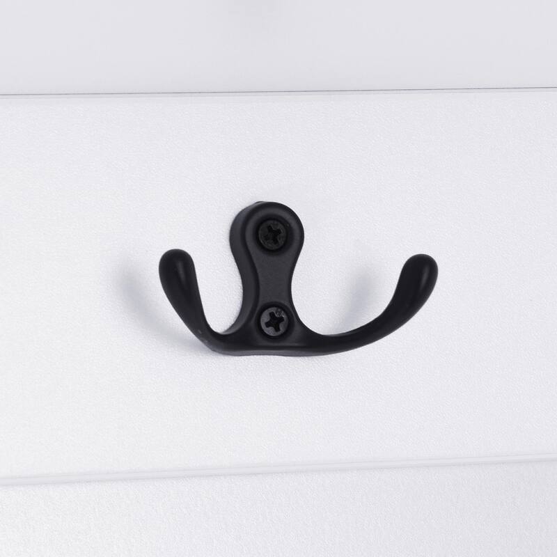 79.1'' Wide Modern Hall Tree with 8 Cubbies, 7 Coat Hooks & Adjustable Shelf