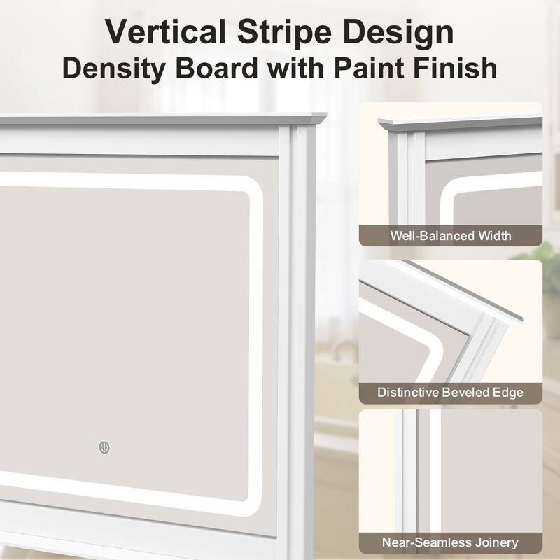 Smart LED Vanity Mirror with 3-Color Light