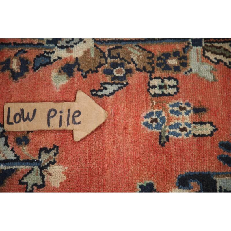 Hand Knotted Oriental 100% Wool Carpet Traditional Floral Coral Hamedan Area Rug - 13' 1'' X 10' 3''