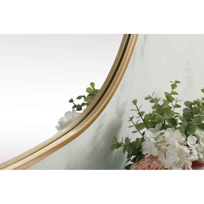 Indigo Home Metal Frame Oval Mirror 30x36 Inch