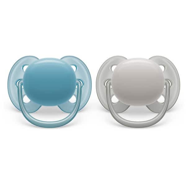 slide 2 of 9, Philips Avent Ultra Soft Pacifier 6-18 Months, 2 Pack Blue