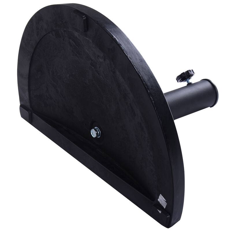 20" Outdoor Patio Half Round Umbrella Base - 20" x 10" x 13" (L x W x H)
