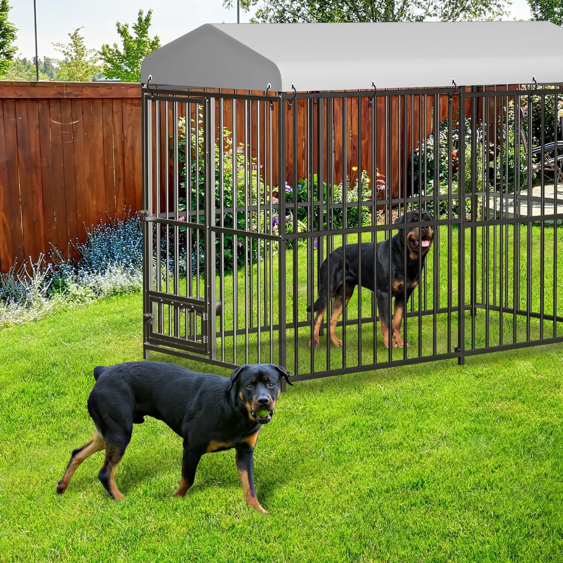 【期間限定！最安値挑戦】 Outdoor Large Dog Roof with Cage Dog Duty Heavy Kennel, その他