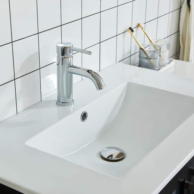 Vanity Art 30-in. Single-sink Bathroom Vanity w/ Wall Mirror - 29.1 W x 18.1 D x 35.8 H