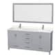 Option Gray / White Quartz Top / Brushed Chrome Hardware