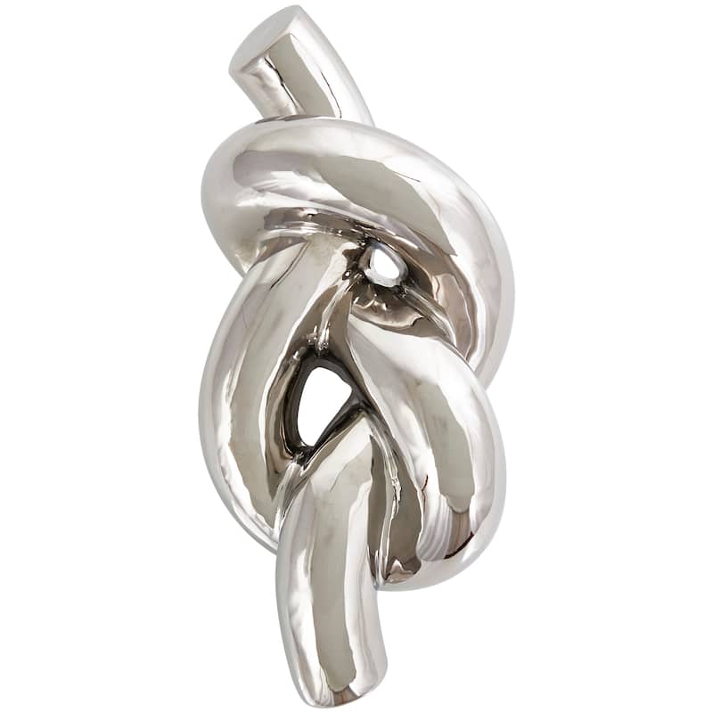 Silver Ceramic Abstract Knot Sculpture - On Sale - Bed Bath & Beyond ...