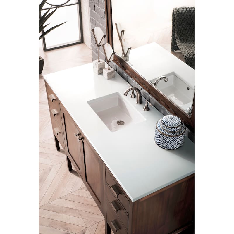 James Martin Vanities Addison 60" Single Vanity, Mid Century Acacia