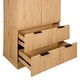 preview thumbnail 16 of 18, Modern Wooden Kitchen Pantry Cabinet with Fluted Doors 2 Drawers and Built-In Spice Racks Oak by GDFStudio