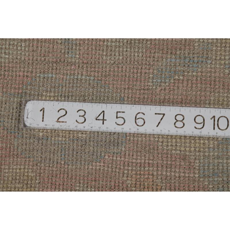 Vegetable Dye Oushak Turkish Area Rug Hand-Knotted Wool Carpet - 8'11"x 12'3"