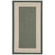 preview thumbnail 41 of 133, SAFAVIEH Courtyard Sherrie Border Indoor/ Outdoor Waterproof Patio Backyard Rug 2' x 3'7" - Dark Green/Beige
