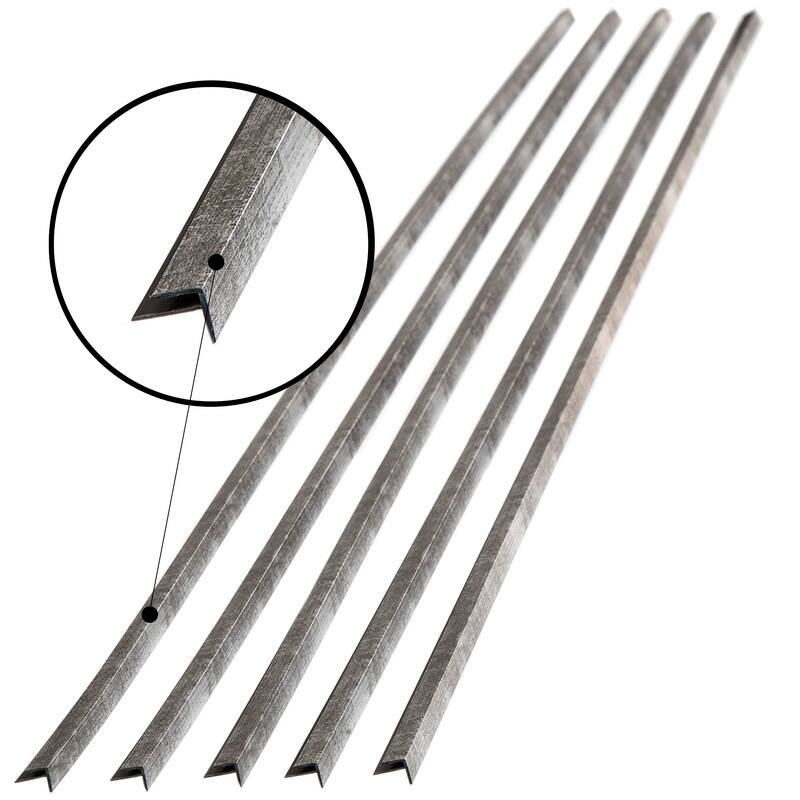 FASÄDE 47 in. Decorative Vinyl Outside Corner Trim Crosshatch Silver (5 Pack) - 5 Pack
